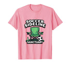 Soccer Sideline Sanctuary Soccer Mom T-Shirt - Fun Novelty Design Men Women