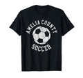 Amelia County Soccer Distressed 90S T-Shirt - Fun Novelty Design Men Women