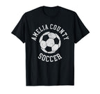 Amelia County Soccer Distressed 90S T-Shirt - Fun Novelty Design Men Women