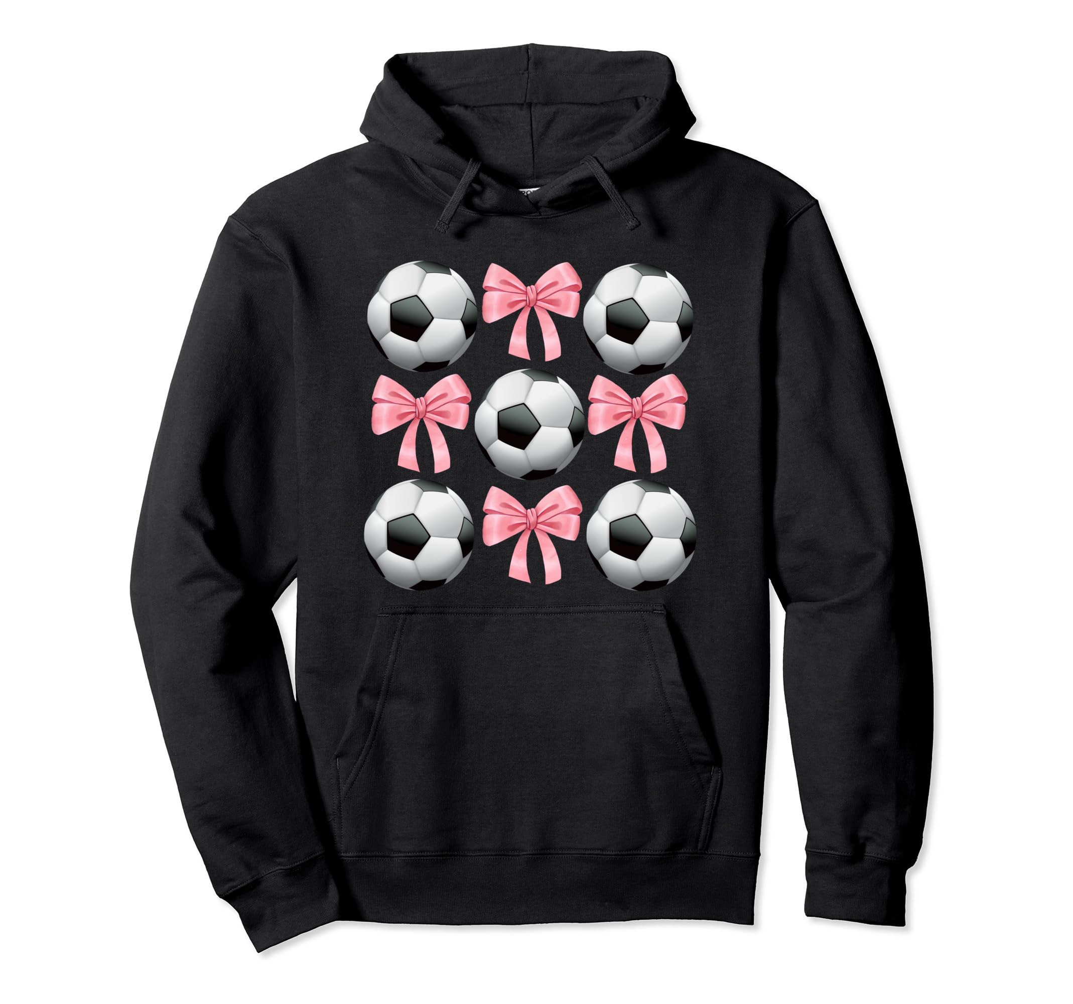 Soccer And Bows Coquette Soccer Mom Hoodie - Aesthetic Graphic Unisex
