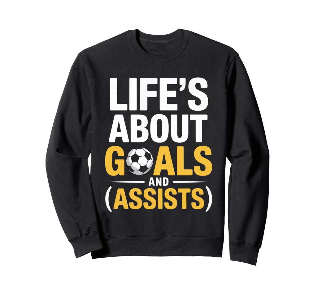 Soccer Gag Funny Art Soccer Sweatshirt - Casual Everyday Wear for Adults