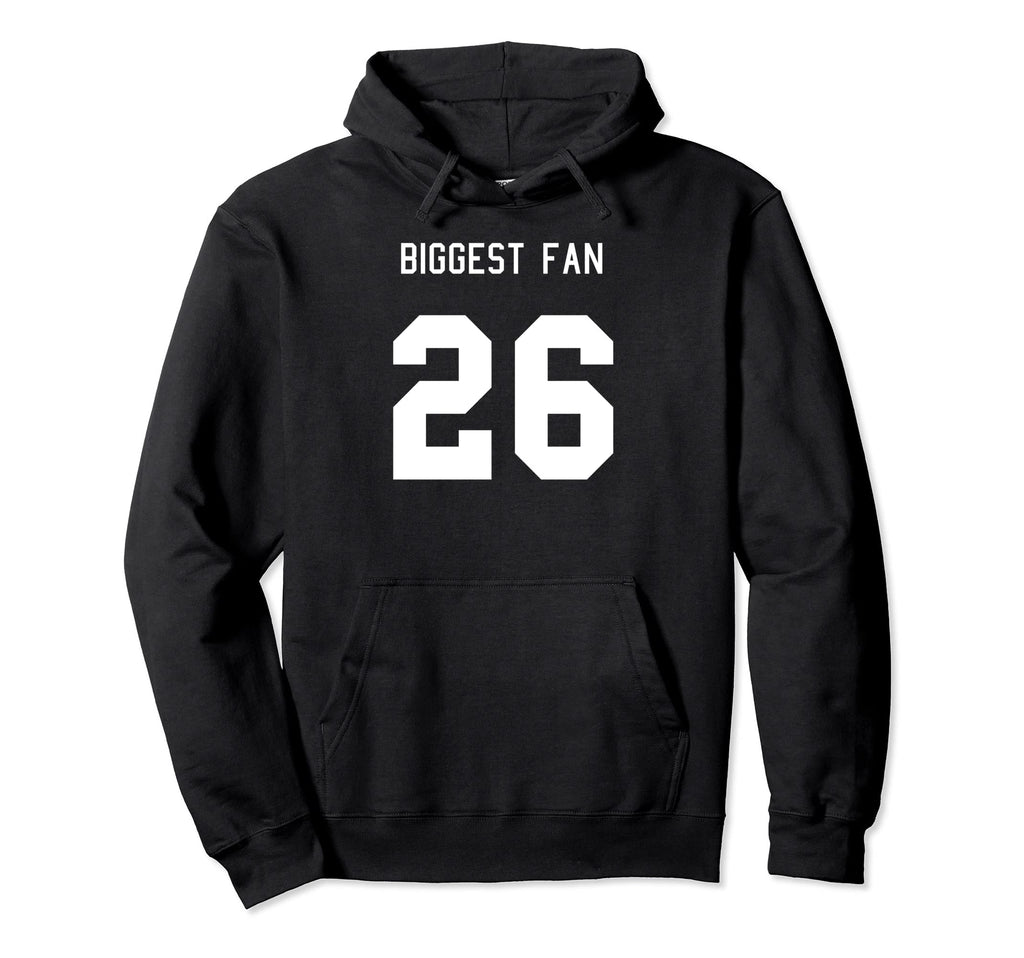 Number 26 Biggest Fan Sport Spirit Wear Hoodie - Trendy Graphic Men Women