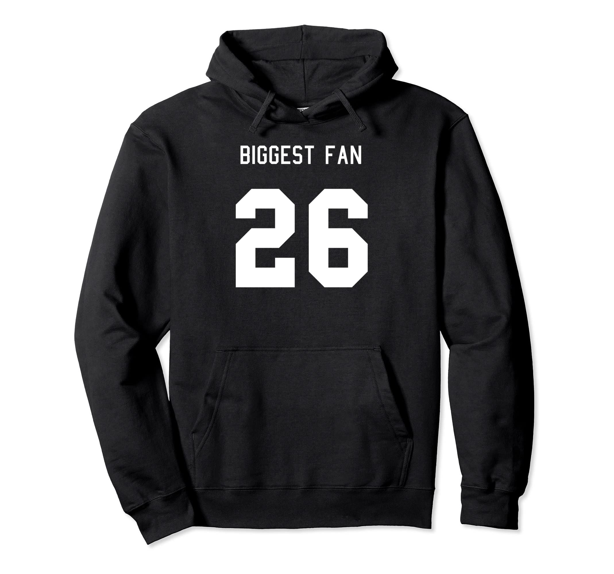 Number 26 Biggest Fan Sport Spirit Wear Hoodie - Trendy Graphic Men Women
