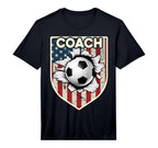 Usa Flag Football Coach Funny Football T-Shirt - Streetwear Style Unisex