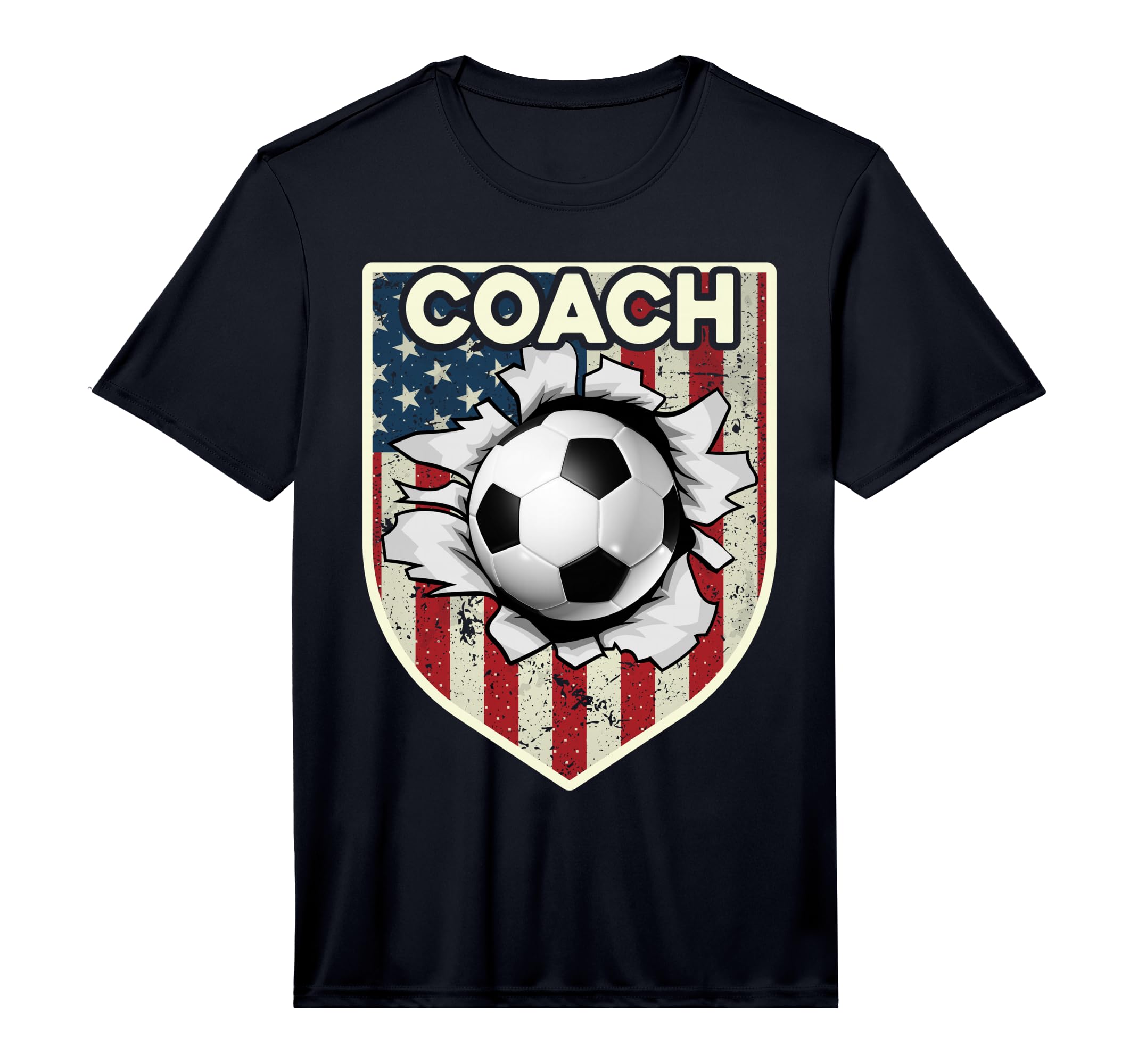 Usa Flag Football Coach Funny Football T-Shirt - Streetwear Style Unisex