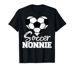 Soccer Nonnie Heart Funny Heartfelt Love T-Shirt - Trendy Graphic Unisex