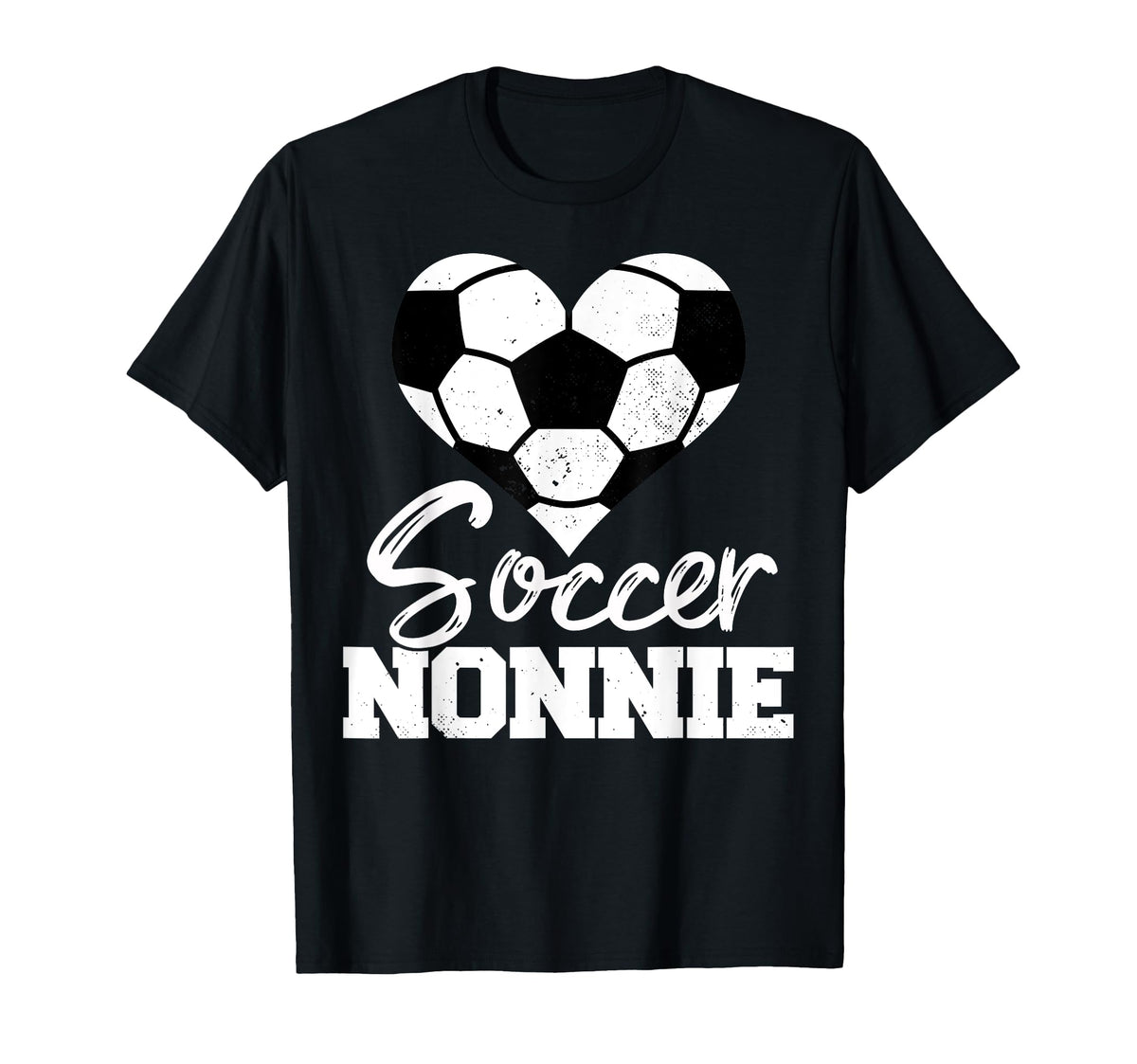 Soccer Nonnie Heart Funny Heartfelt Love T-Shirt - Trendy Graphic Unisex
