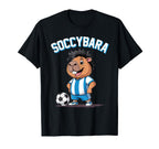 Soccybara Delight Funny Capybara T-Shirt - Minimalist Print Men Women