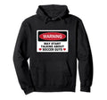 Warning Soccer Guys Novelty Fun Hoodie - Novelty Apparel Men Women
