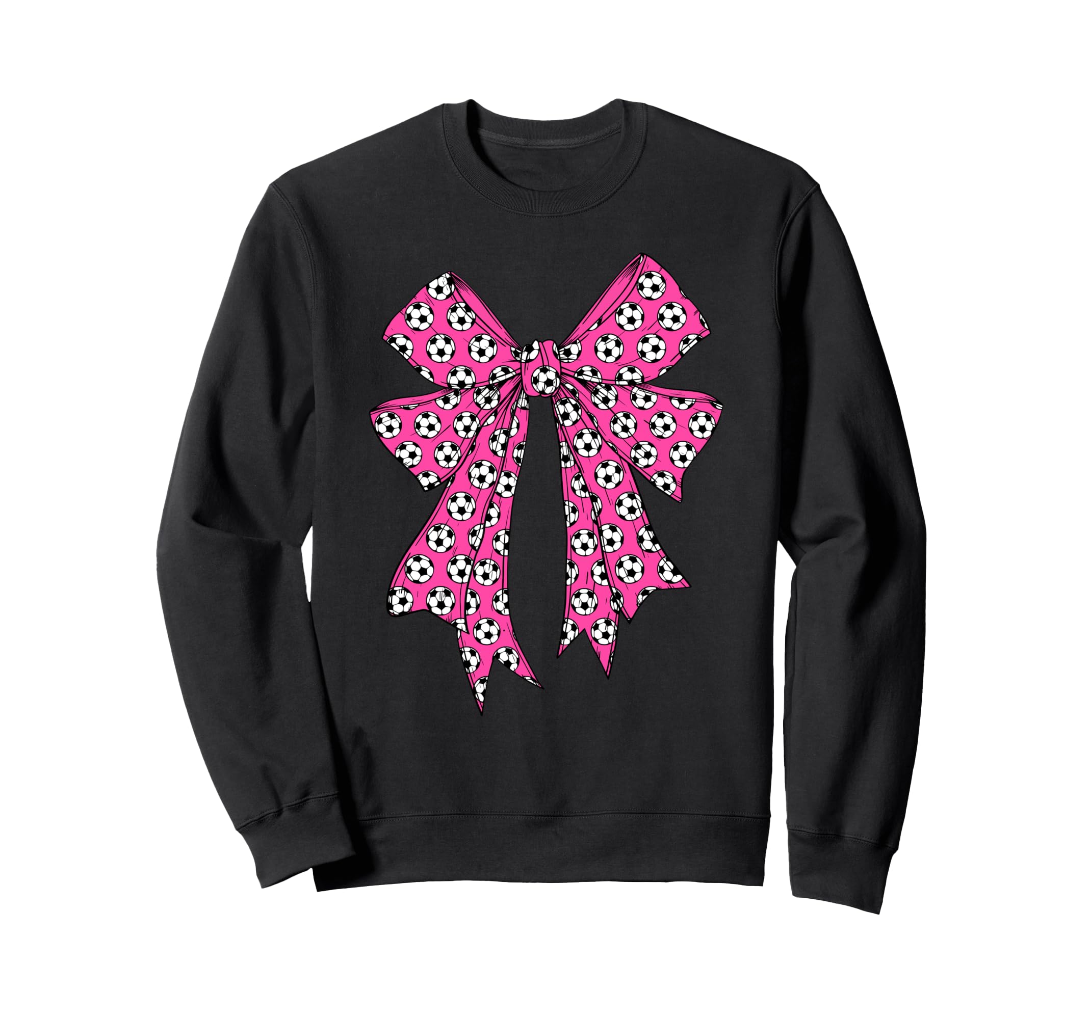 Soccer Ball Coquette Bow Soccer Mom Sweatshirt - Graphic Print for Adults