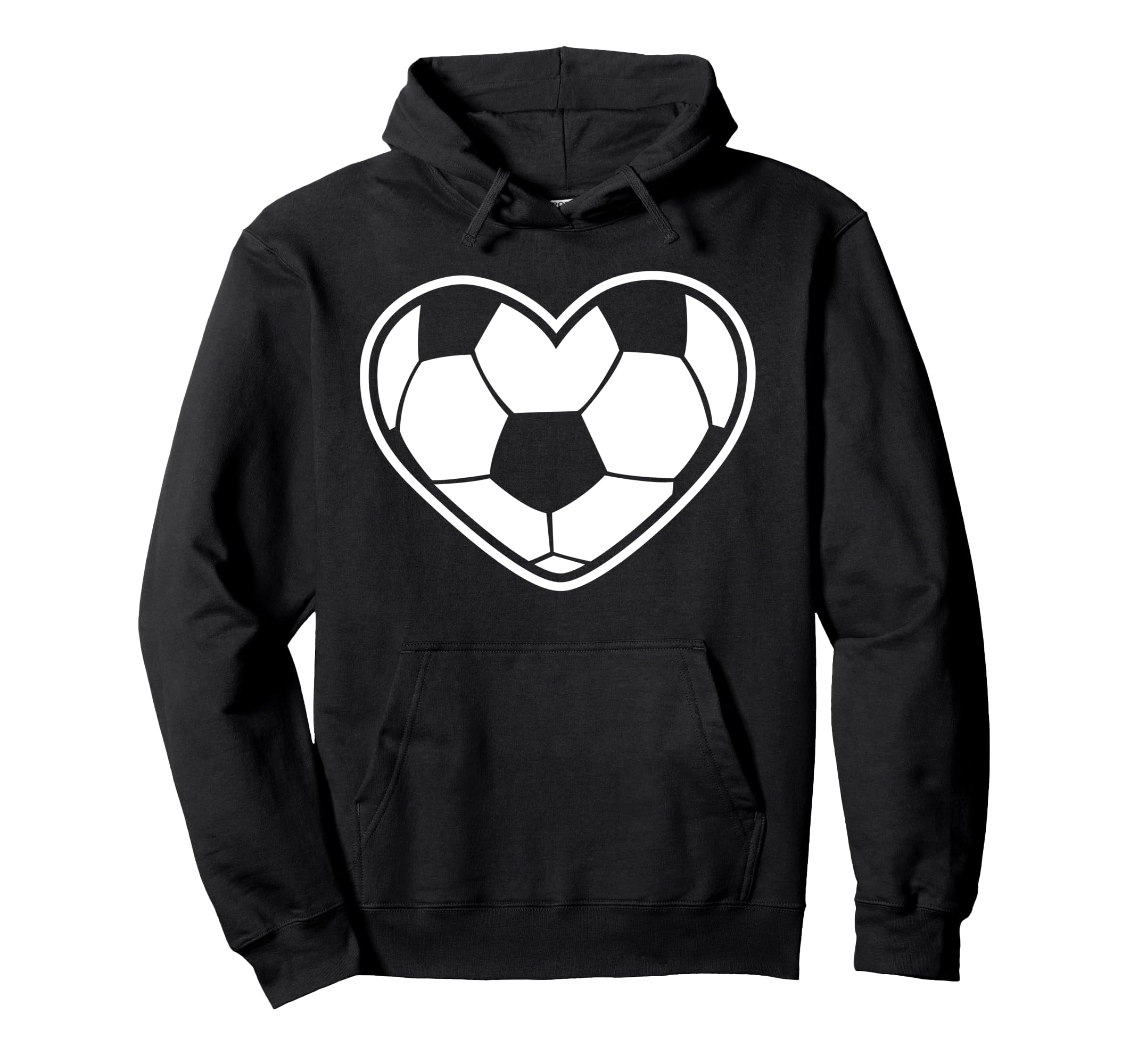Football Or Soccer As Heart Hoodie - Unique Graphic Unisex
