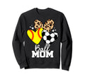 Ball Mom Funny Soccer Softball Mom Heart Sweatshirt - Unique Graphic Unisex