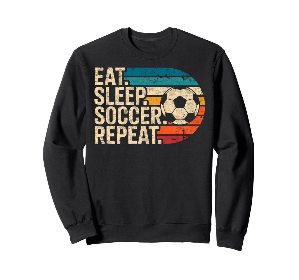 Eat Sleep Soccer Repet Goalie Player Sweatshirt - Custom Art Print Unisex
