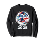 American Flag Soccer Womens Soccer Sweatshirt - Aesthetic Graphic Unisex