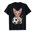 Funny Soccer Sphynx Just Who Loves Cats T-Shirt - Graphic Print for Adults