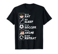 Eat Sleep Soccer Anime Repeat T-Shirt - Fun Novelty Design Men Women