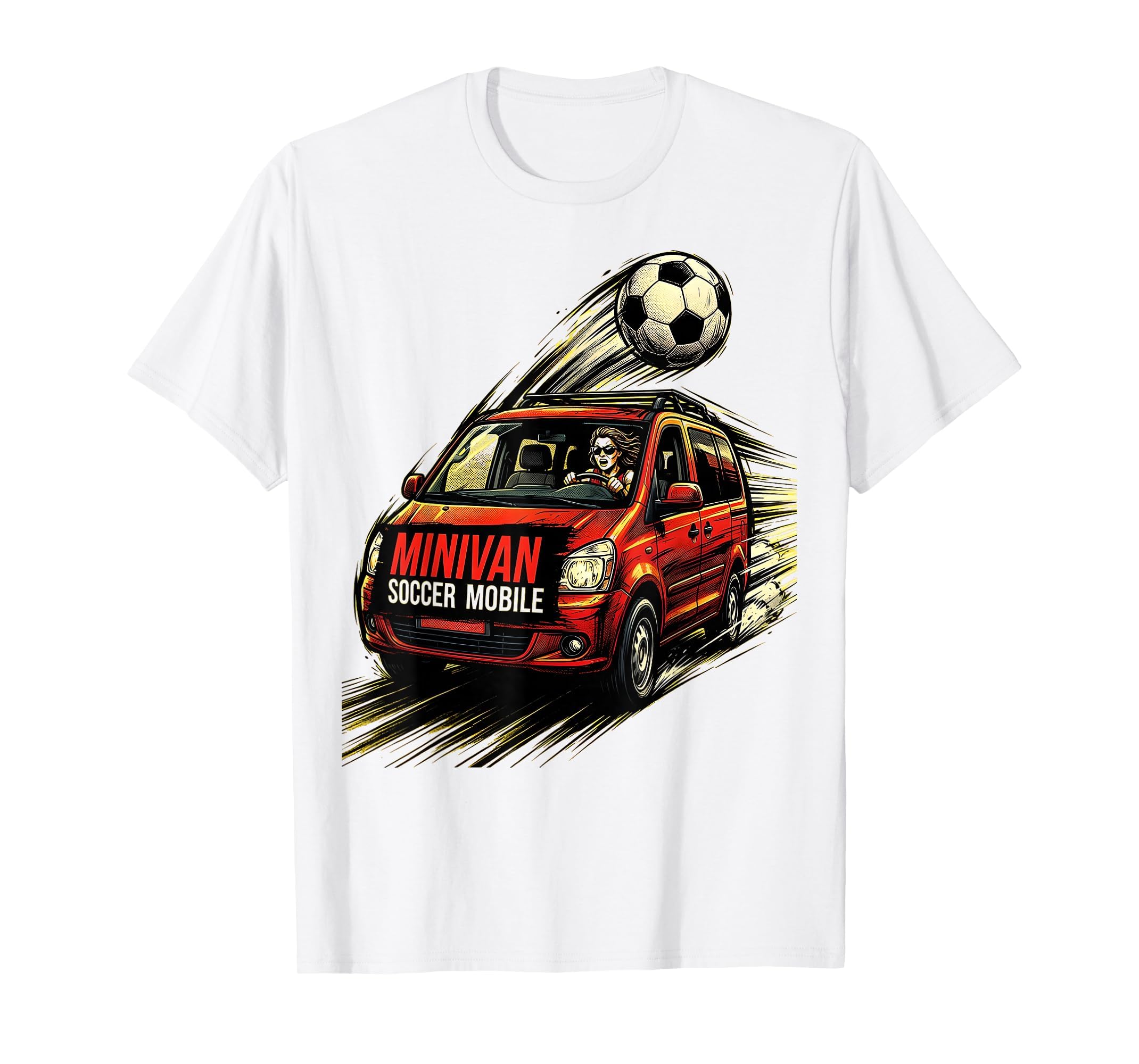 Minivan Soccer Mobile Funny Soccer T-Shirt - Aesthetic Graphic for Adults