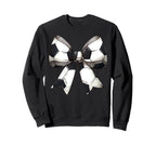 Coquette Bow Soccer Ball Pattern Sweatshirt - Streetwear Style for Adults