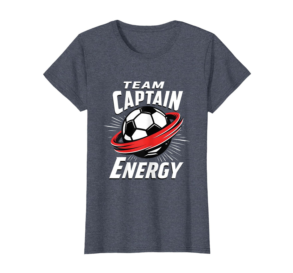 Team Captain Energy Soccer T-Shirt - Fun Novelty Design Men Women