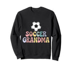 Proud Soccer Grandma Family Sport Groovy Sweatshirt - Graphic Print Unisex