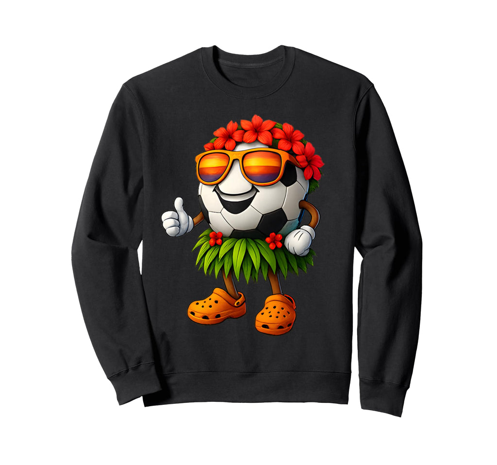 Funny Hawaii Soccer Ball Hawaiian Sweatshirt - Custom Art Print for Adults
