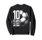 10Th Birthday Soccer Player Sweatshirt - Streetwear Style for Adults
