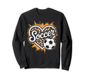 Funny Soccer Heart Soccer Player Sweatshirt - Casual Everyday Wear Unisex