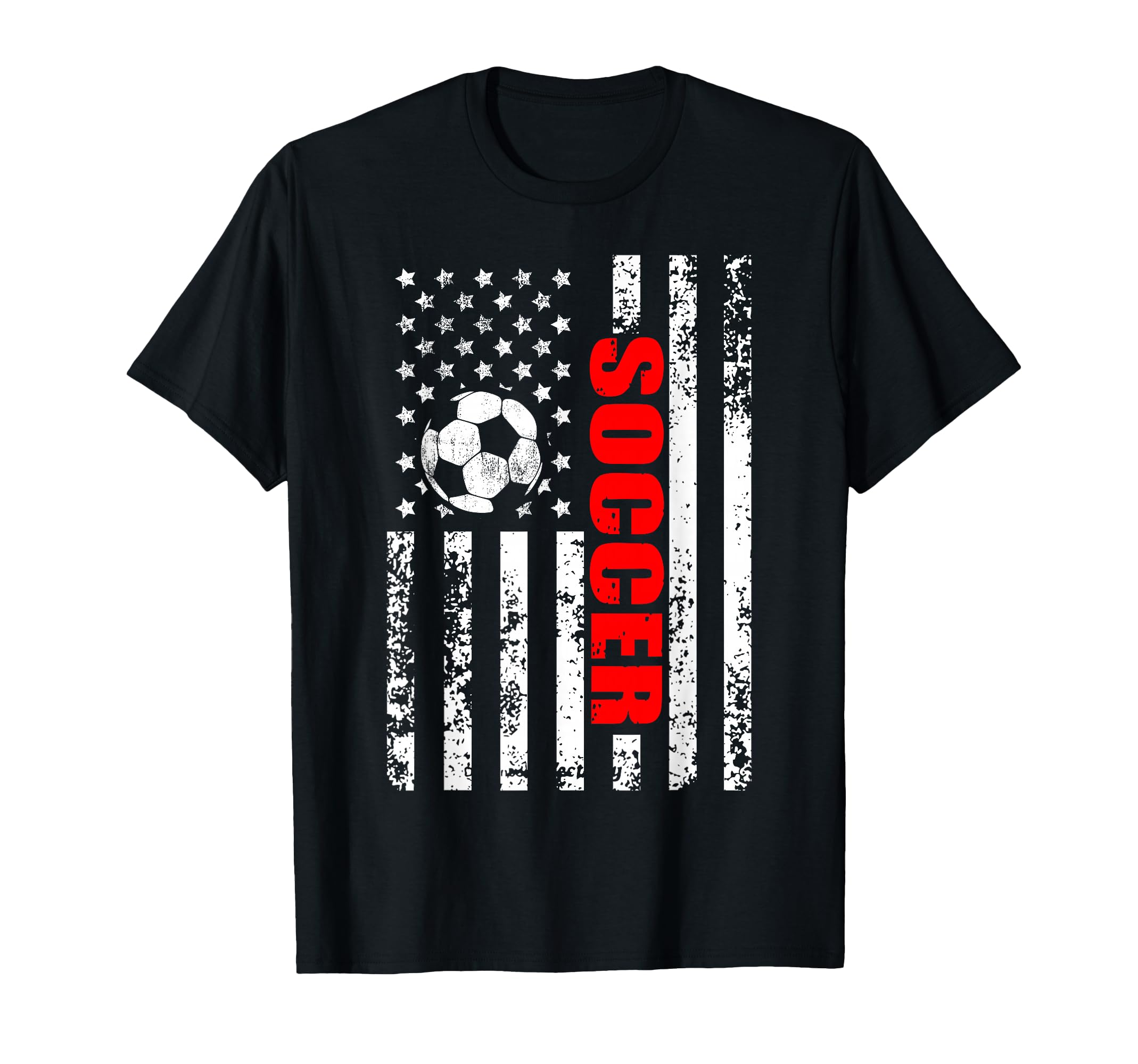 Us American Flag Soccer Patriotic Soccer T-Shirt - Custom Art Print Unisex