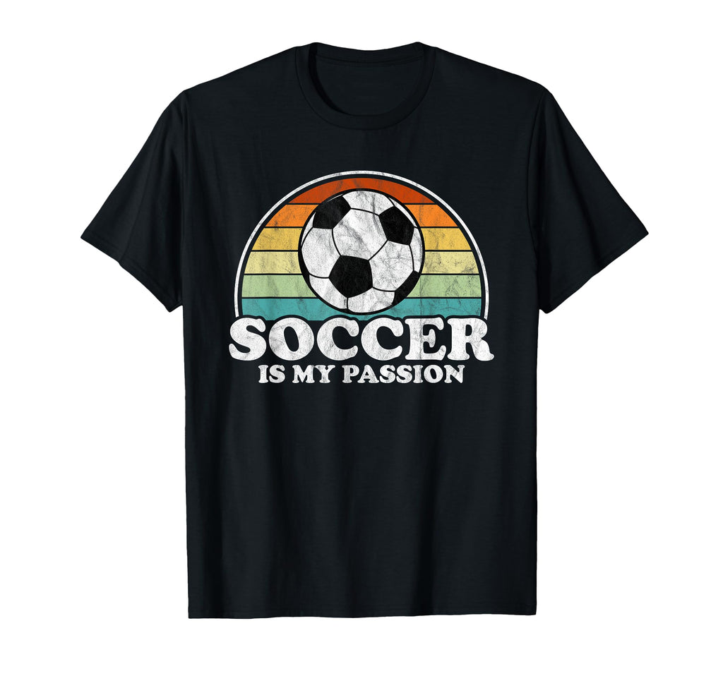 Soccer Is My Passion Soccer Ball T-Shirt - Graphic Print for Adults