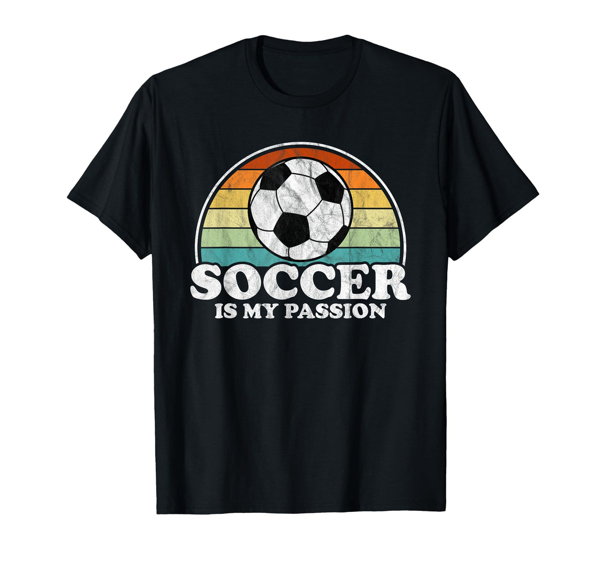 Soccer Is My Passion Soccer Ball T-Shirt - Graphic Print for Adults