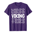 Viking Vibes Sports Junior High School T-Shirt - Trendy Graphic Men Women