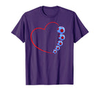Soccer Love Heart And Football T-Shirt - Casual Everyday Wear for Adults