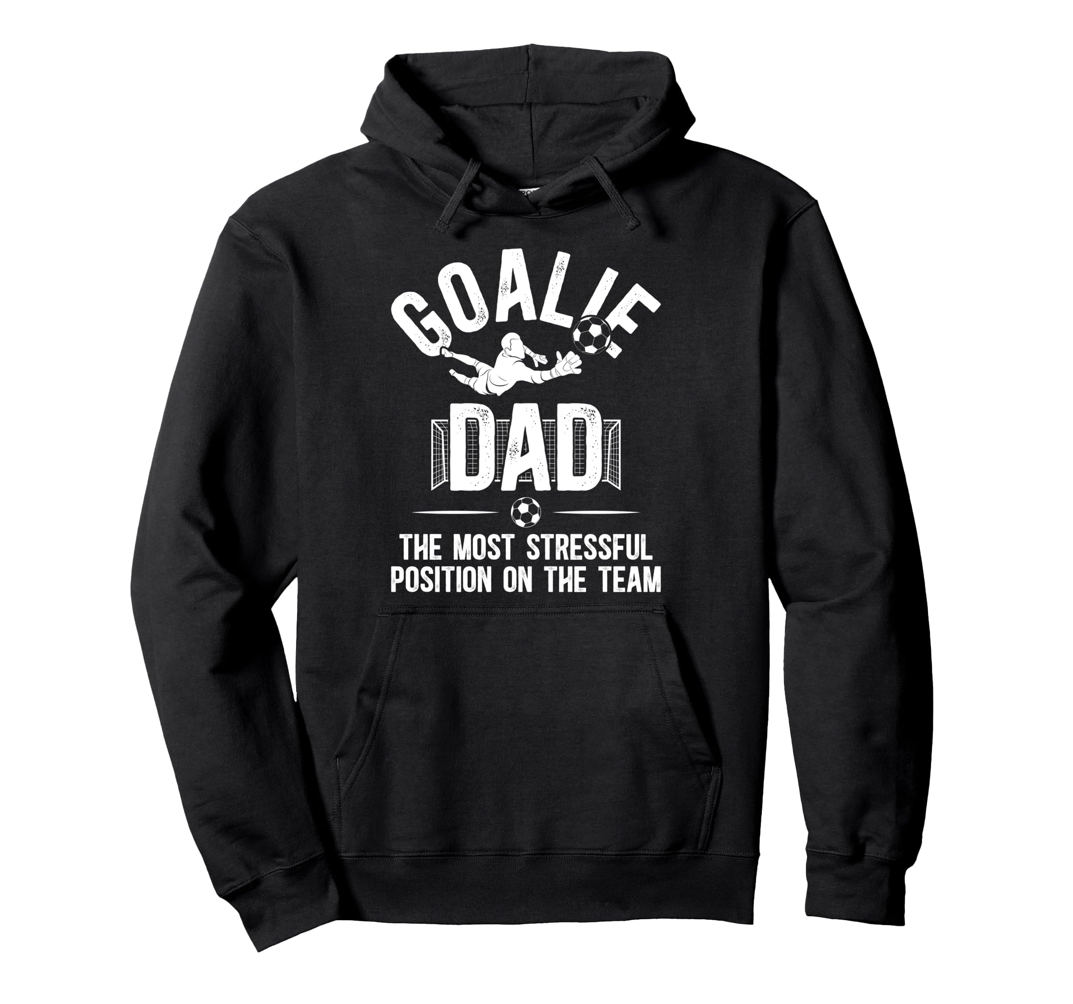 Funny Soccer Goalie Dad Soccer Keeper Hoodie - Minimalist Print Men Women