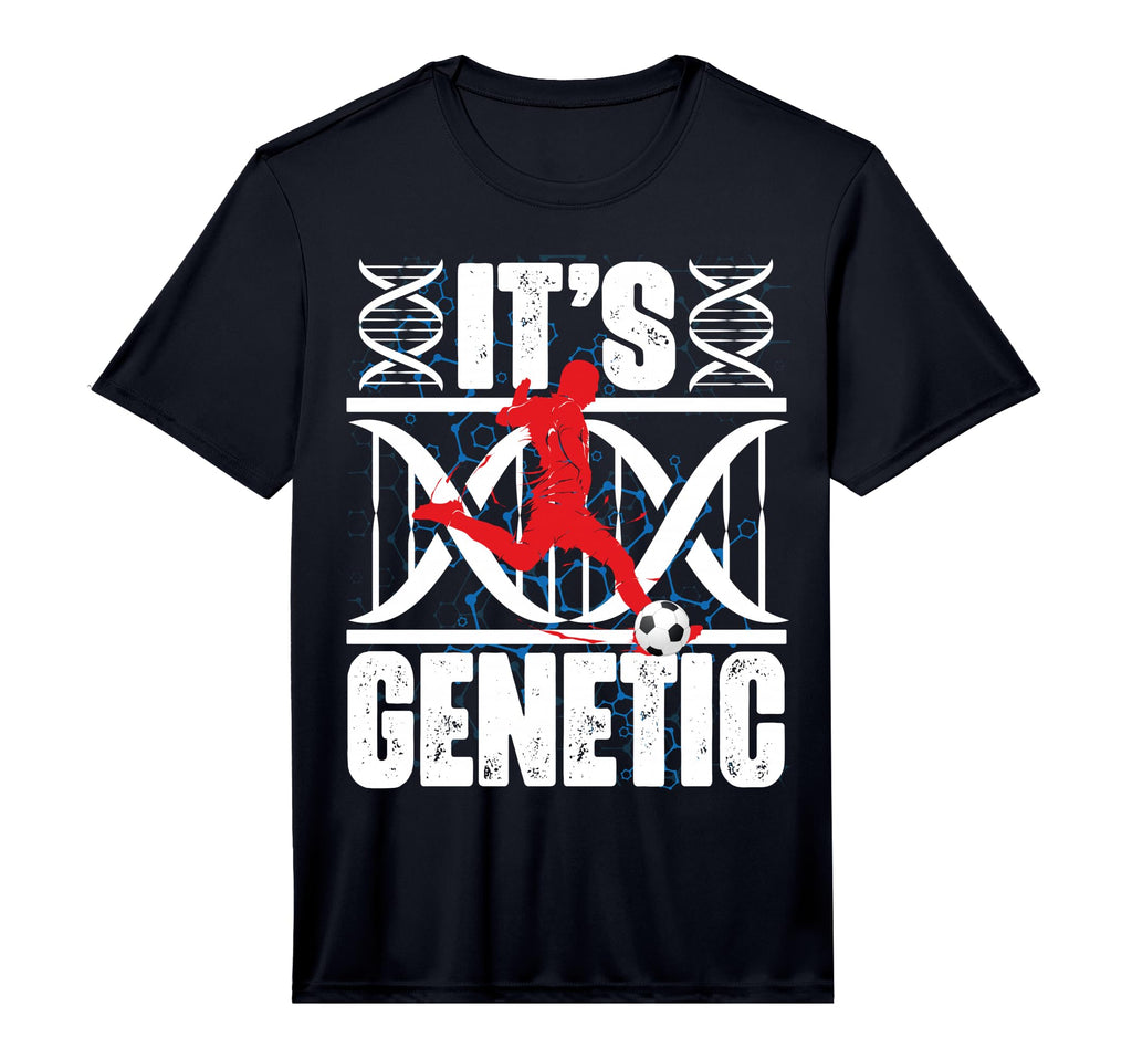 Mens Football Player Its Genetic T-Shirt - Fun Novelty Design for Adults
