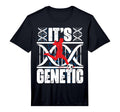 Mens Football Player Its Genetic T-Shirt - Fun Novelty Design for Adults