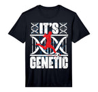 Mens Football Player Its Genetic T-Shirt - Fun Novelty Design for Adults