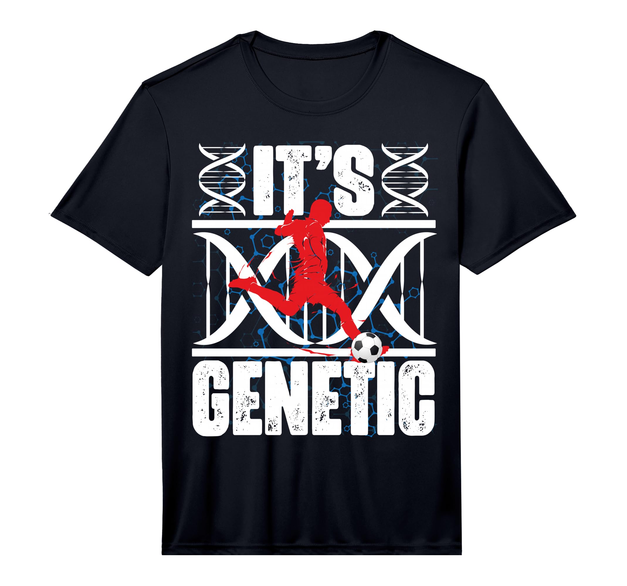 Mens Football Player Its Genetic T-Shirt - Fun Novelty Design for Adults
