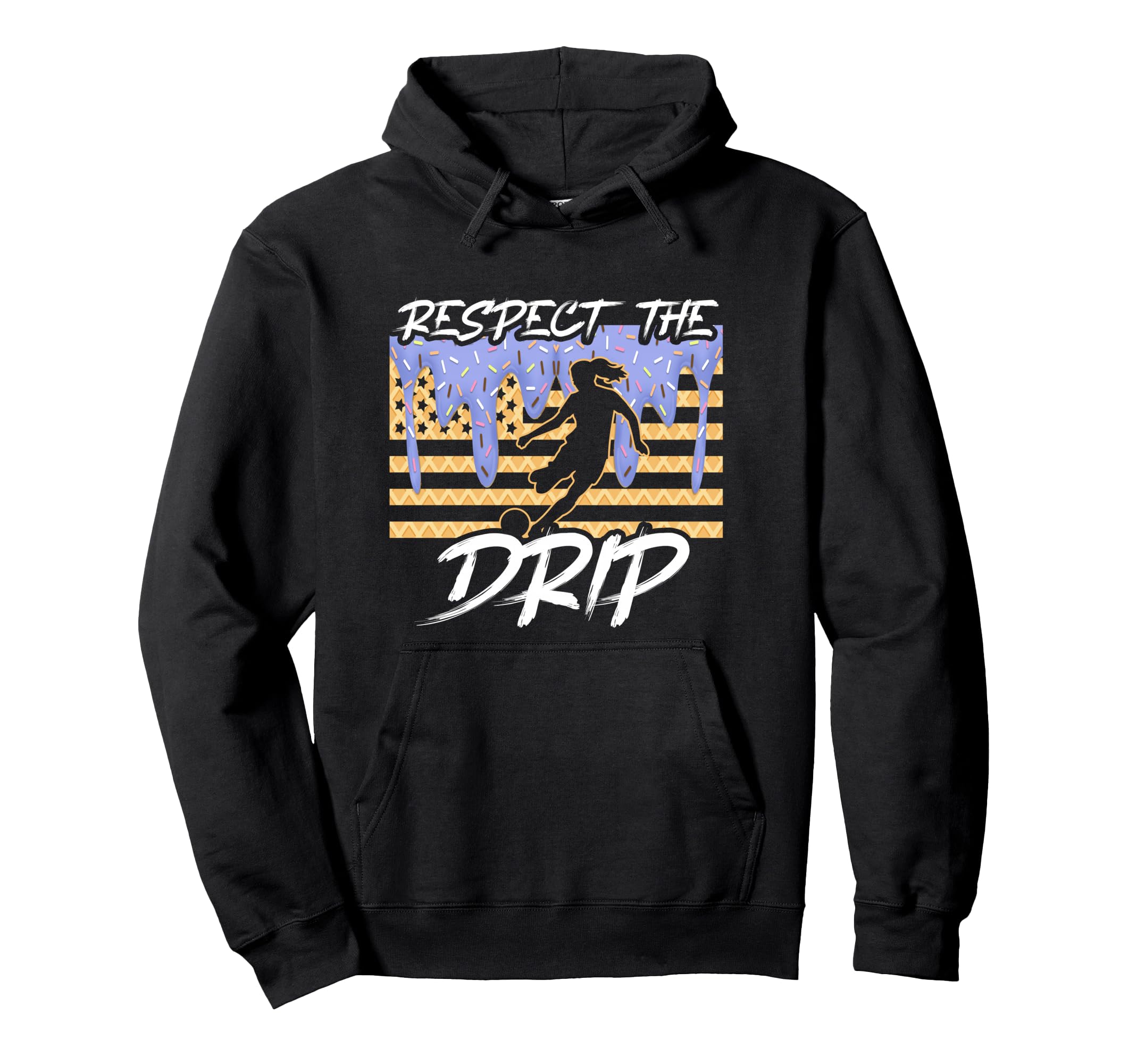 Soccer Drip Dripping Ice Cream Respect Hoodie - Streetwear Style Unisex
