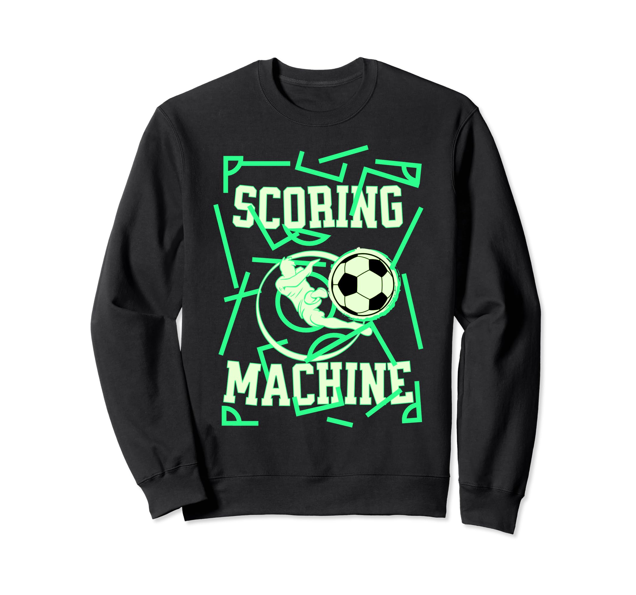 Scoring Machine Soccer Jersey Sweatshirt - Aesthetic Graphic for Adults