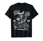 Chihuahua Motorbike Love Footbal Soccer T-Shirt - Unique Graphic Men Women