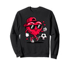 Valentine Soccer Heart Drip Sport Sweatshirt - Trendy Graphic Men Women