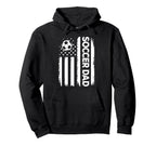 Soccer Dad American Flag Distressed Hoodie - Streetwear Style Unisex
