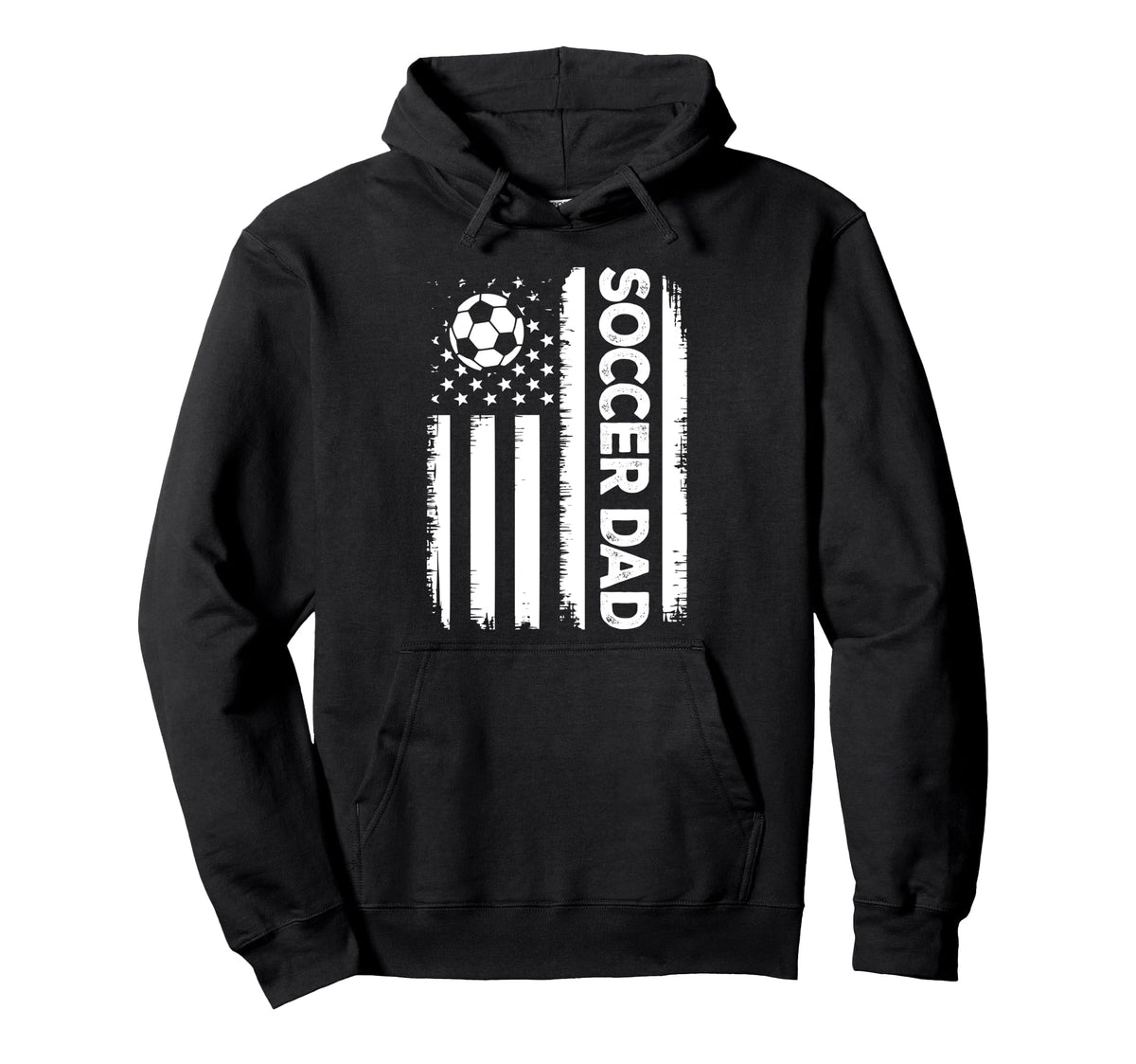 Soccer Dad American Flag Distressed Hoodie - Streetwear Style Unisex