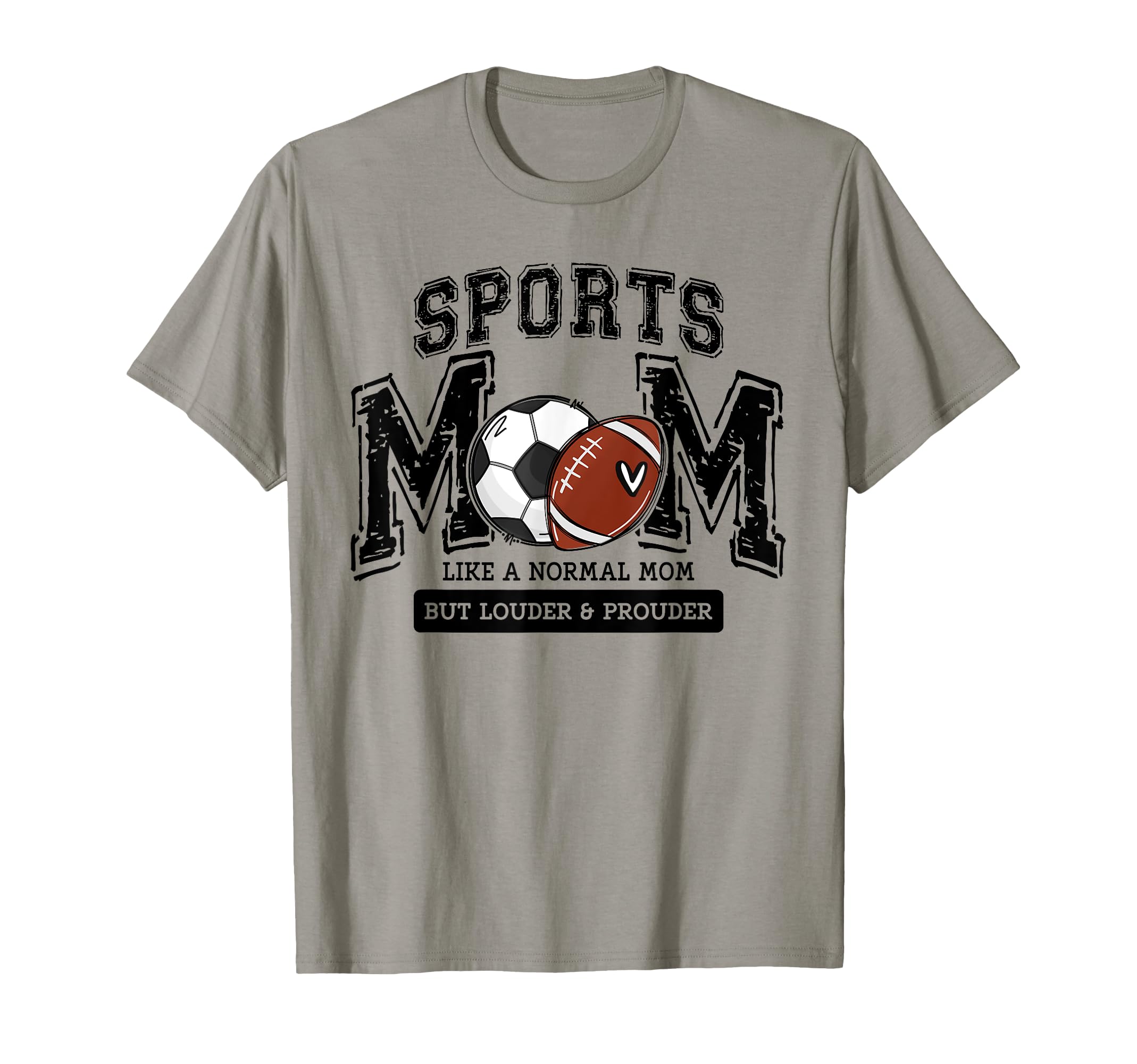 Soccer And Football Mama Sports Mom Life T-Shirt - Minimalist Print Unisex