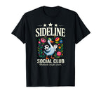 Sideline Social Club Floral Soccer T-Shirt - Minimalist Print for Adults