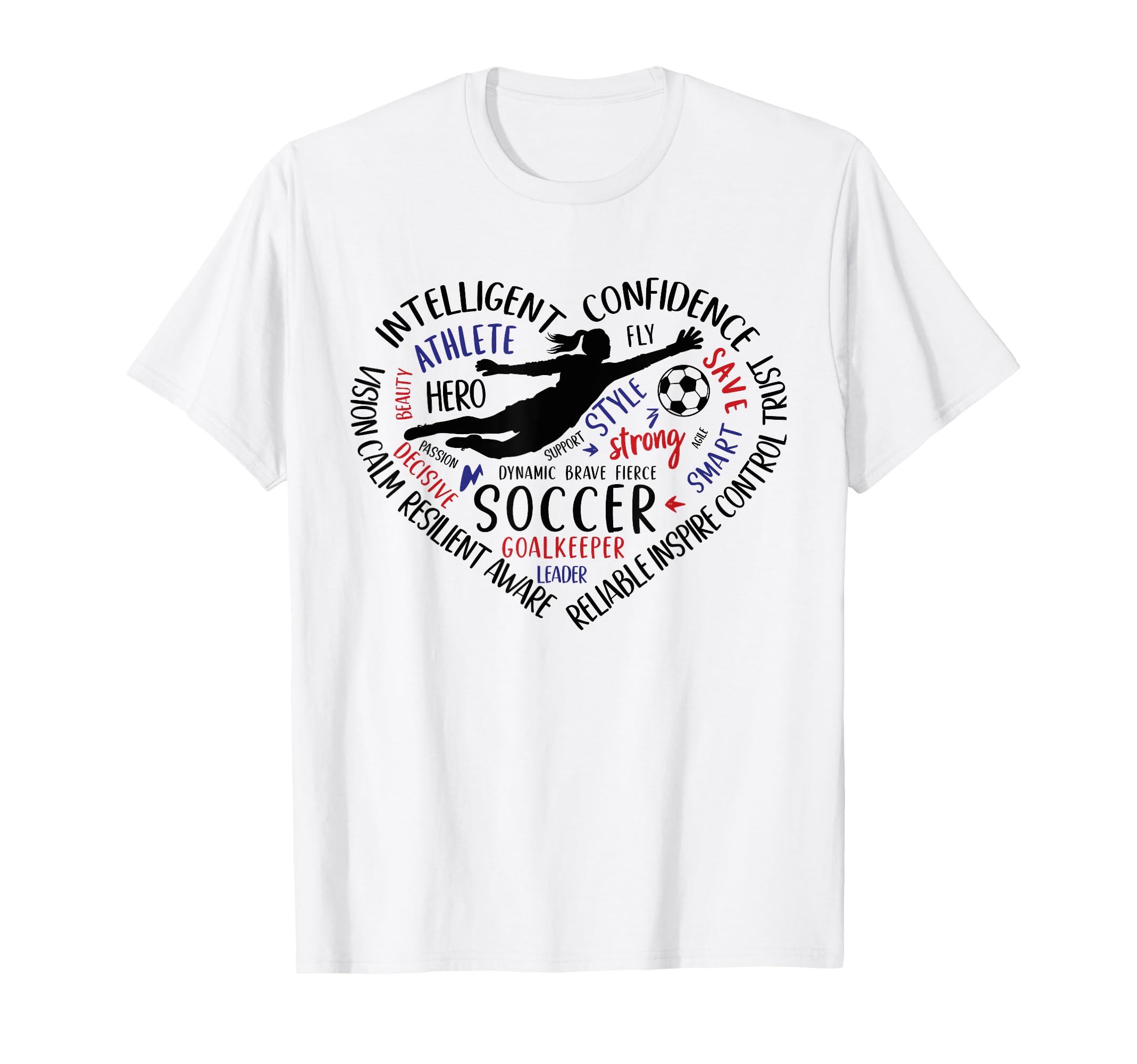 Soccer Goalkeeper Heart Love Goalie T-Shirt - Streetwear Style for Adults