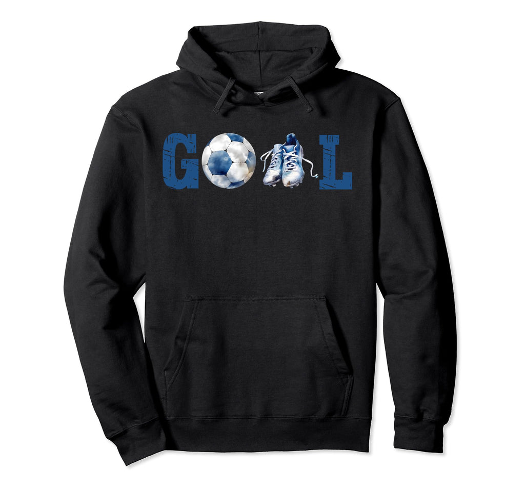 Goal Soccer Ball And Shoe Soccer Hoodie - Casual Everyday Wear for Adults