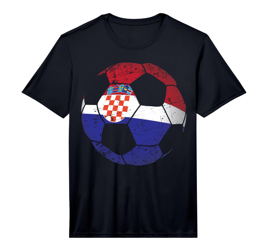 Croatia Soccer Ball Flag Croatian T-Shirt - Streetwear Style Men Women