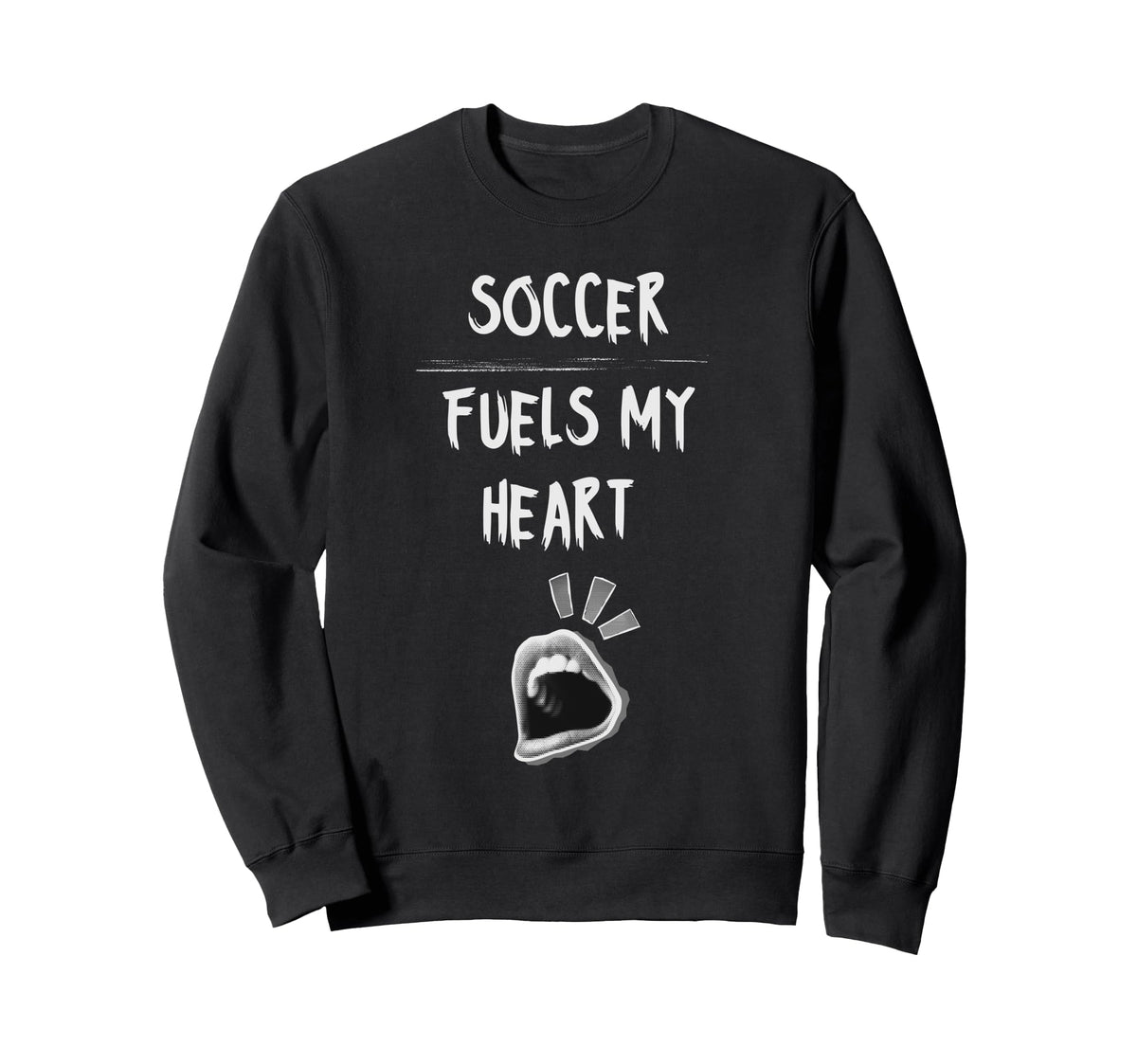 Soccer Fuels My Heart Ball Passion Sweatshirt - Novelty Apparel for Adults