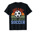 Just Who Loves Soccer Soccer Player T-Shirt - Minimalist Print Unisex